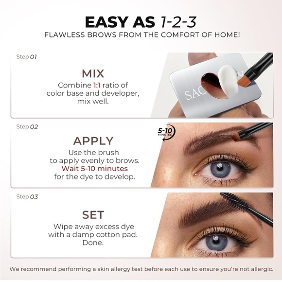 Eyebrow Tint Kit - Dark Brown - Picture 7 of 8